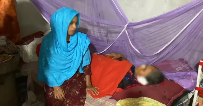 ছেলের মারধরের শিকার মা